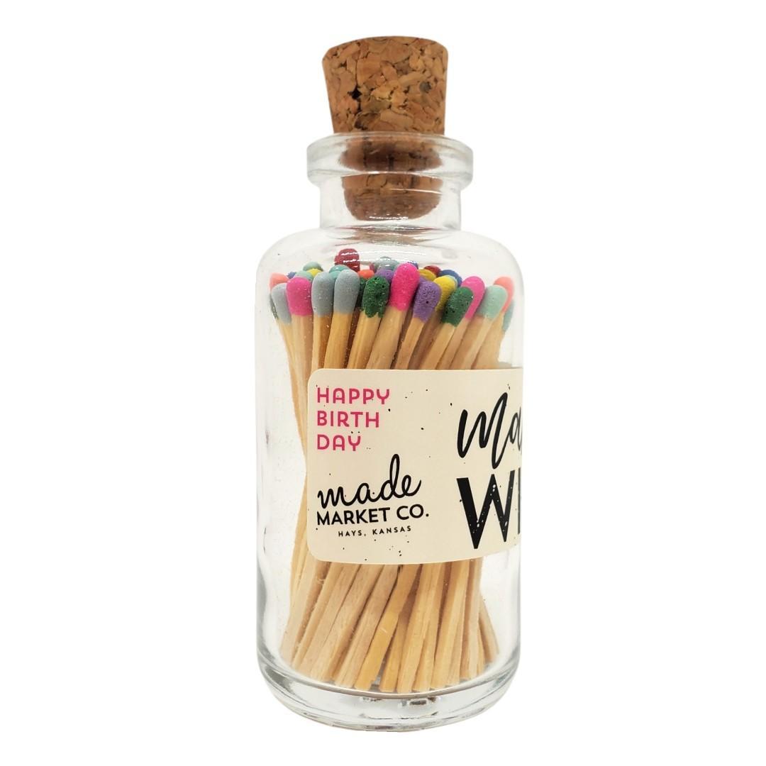 Matches - Make A Wish Happy Birthday Colorful Matches by Made Market C –  The Handmade Showroom