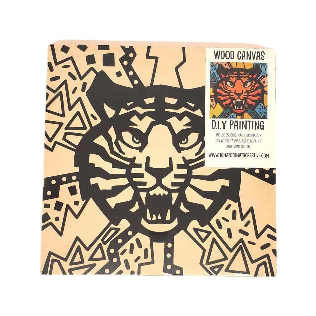 Wood Canvas Paint Kit - Tiger (8x8) by Tomato Tomato Creative