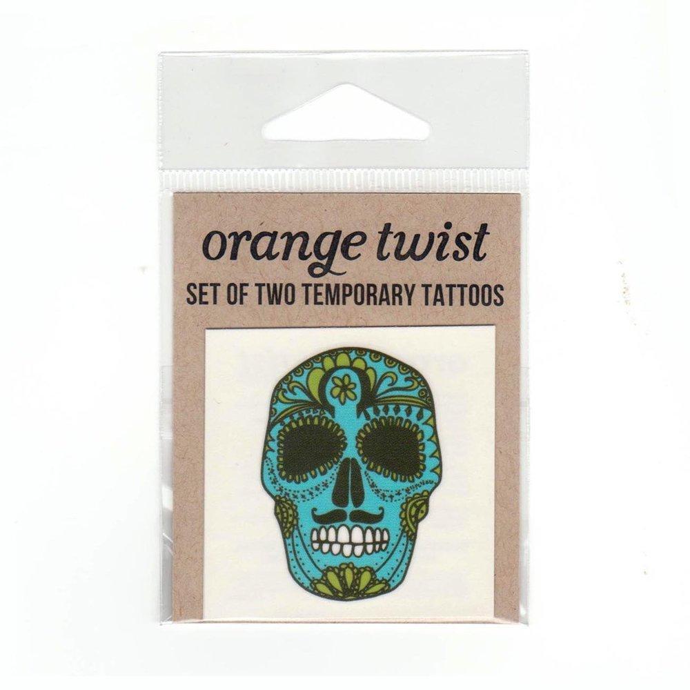 Temporary Tattoos - Sugar Skull (Set of 2) by Orange Twist