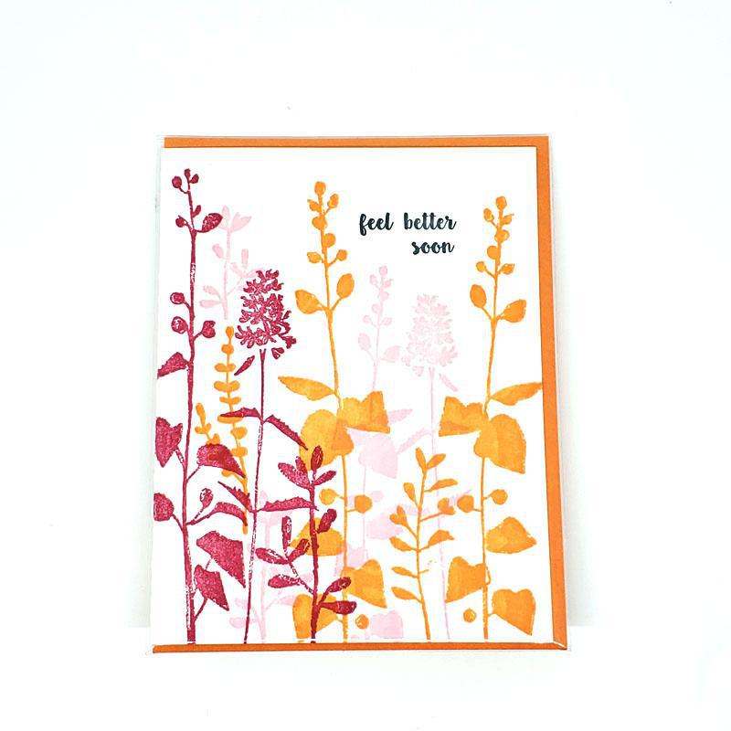 Card - Get Well - Pink Flower Feel Better Soon by Ilee Papergoods