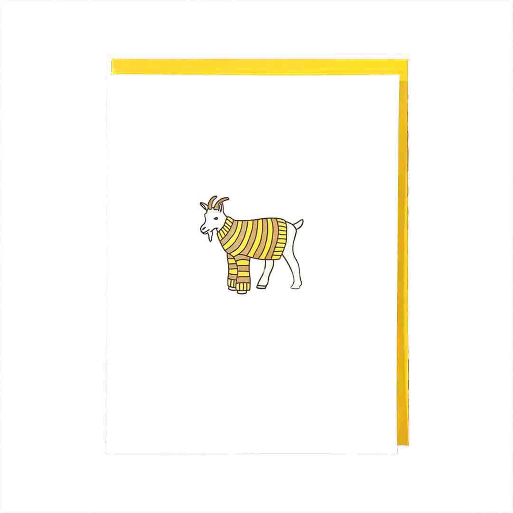 Card - Goat Sweater Letterpress by Green Bird Press