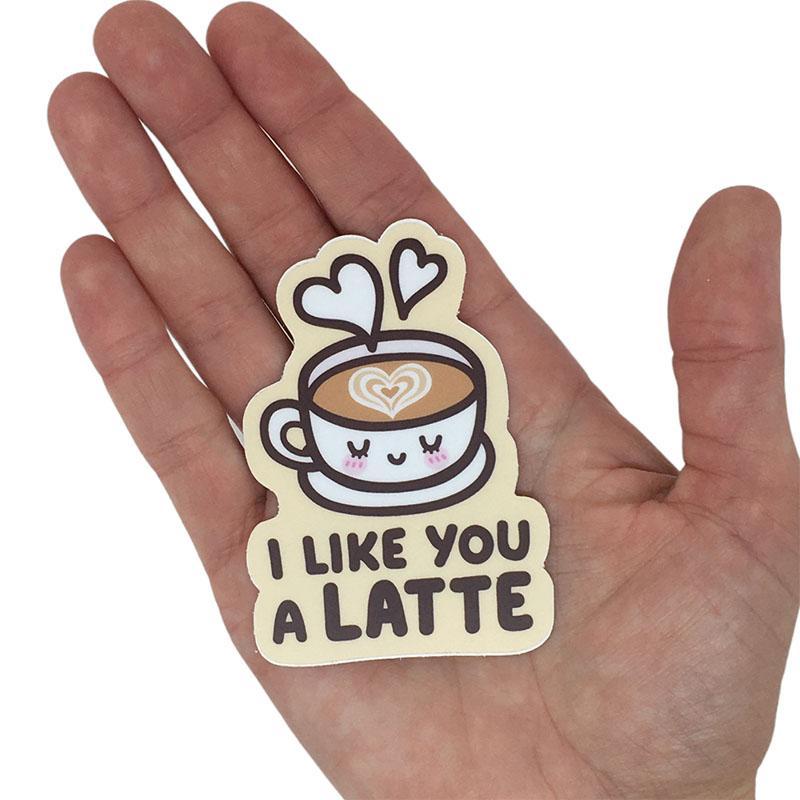 Vinyl Stickers - I Like You a LATTE by Mis0 Happy