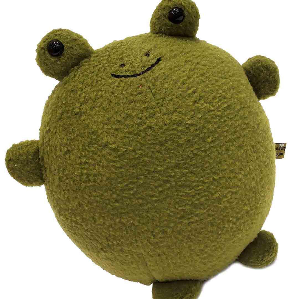 Stuffed Animal - Chubby Frog in Olive Green by Beautifully Regular