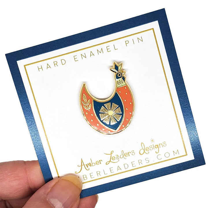 Enamel Pin - Red Chicken by Amber Leaders Designs
