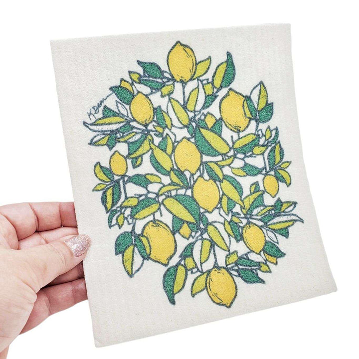 Swedish Dish Cloth - Lemons by Little Green
