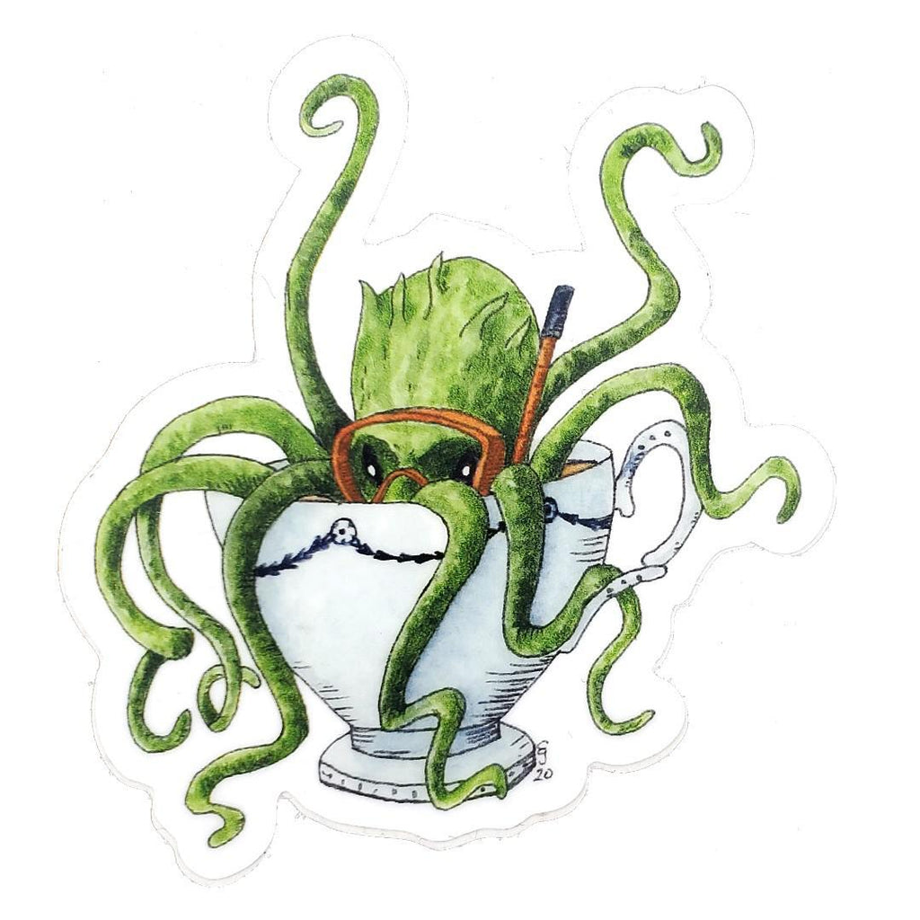 Sticker - Kraken in a Teacup by Lizzy Gass