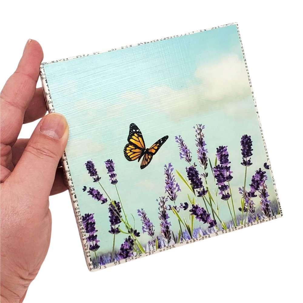 Art Block - Lavender Butterfly by MKC Photography