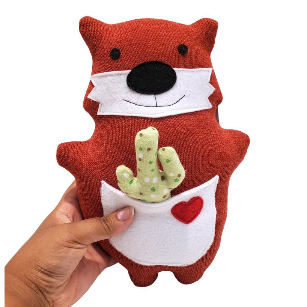 Plush - Fox with Cactus Treat by Happy Groundhog Studio