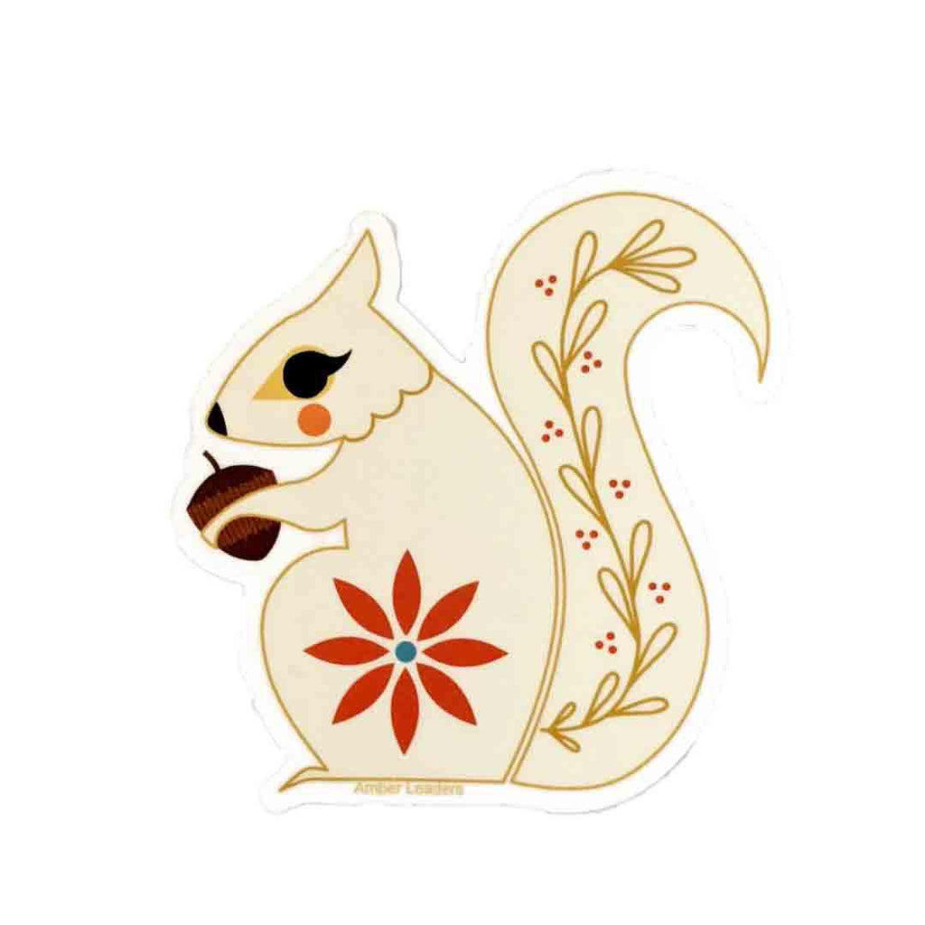 Sticker - White Squirrel by Amber Leaders Designs