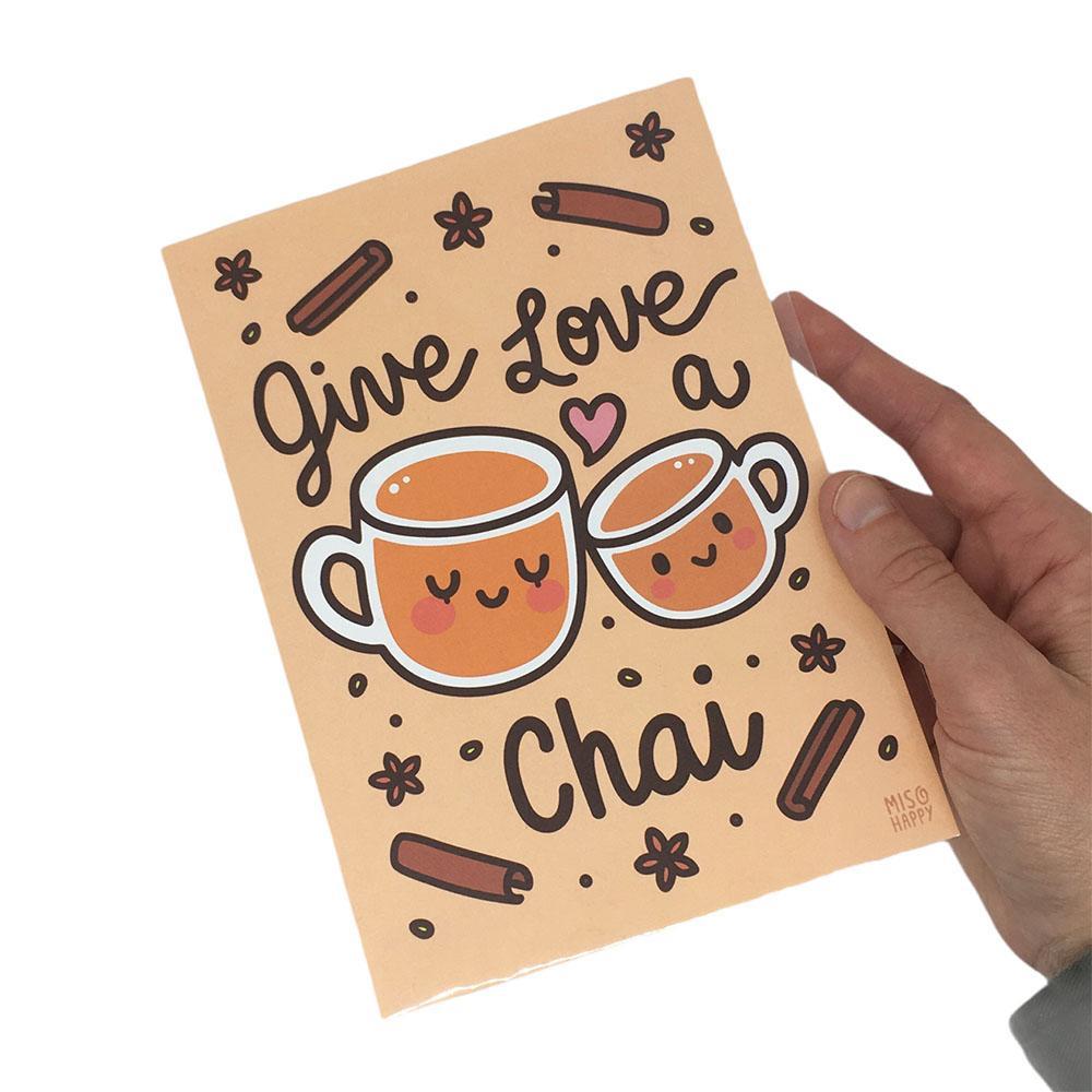 Art Print - 5x7 - Give Love a Chai by Mis0 Happy