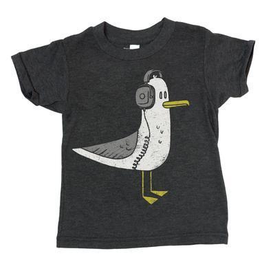Kids Tee - Seagull Charcoal Gray Tee (2T - L) by Factory 43