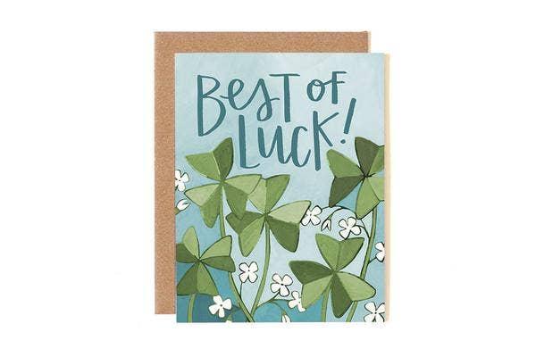 Card - Good Luck - Best of Luck Clovers by 1Canoe2