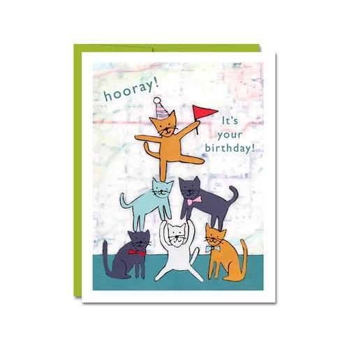 Card - Birthday - Cats by Rachel Austin Art