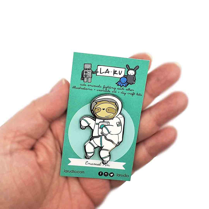 Enamel Pin - Space Sloth by LaRu