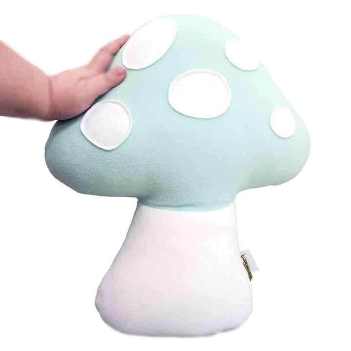Plush - Large Mushroom Pillow (Mint Green) by Beautifully Regular