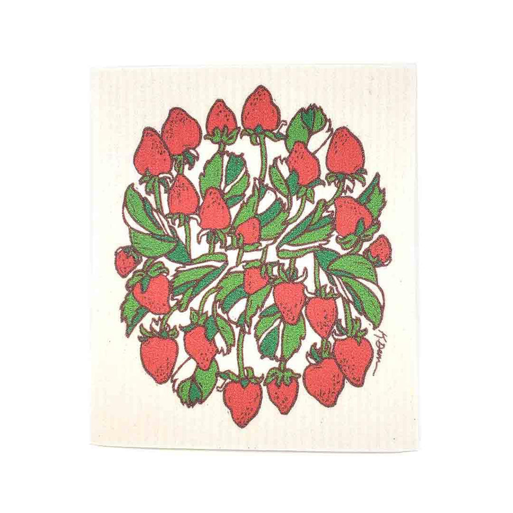 Swedish Dish Cloth - Strawberries by Little Green
