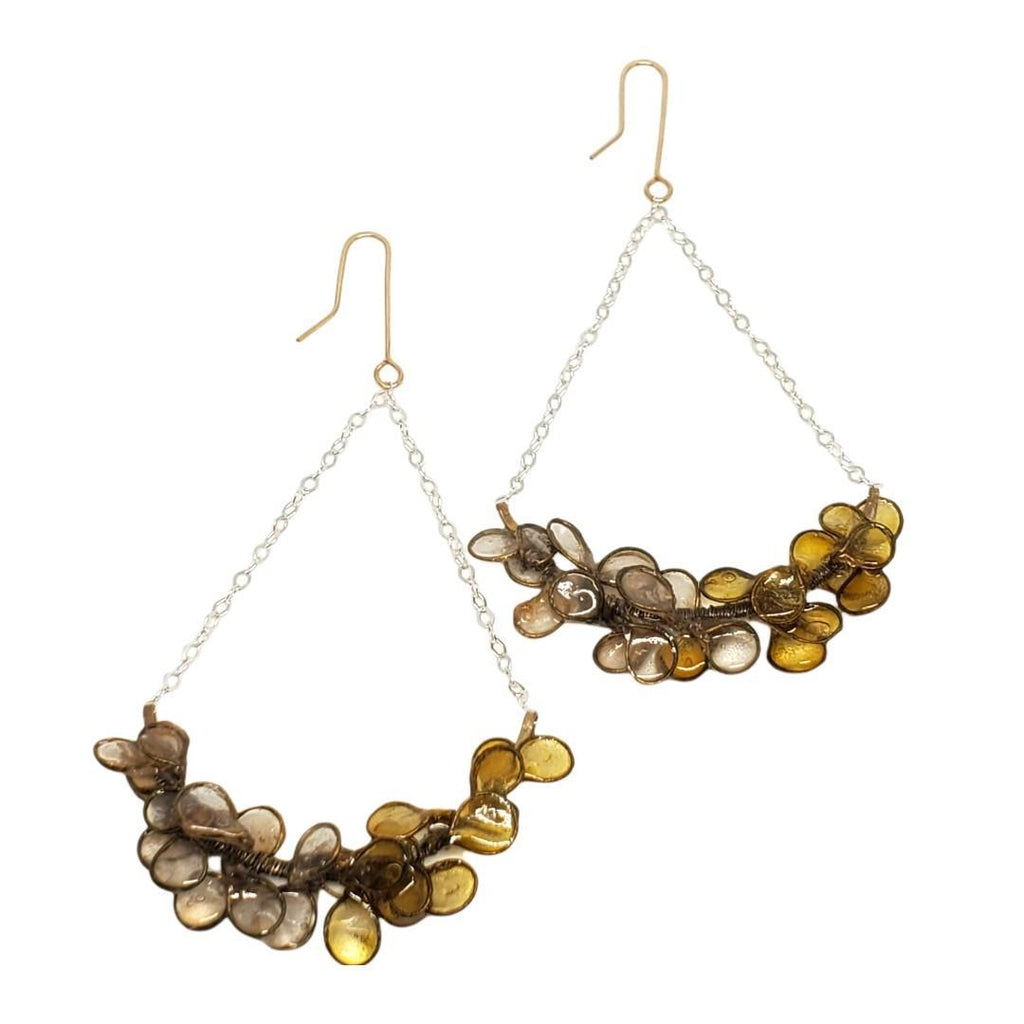 Earrings - Ombre Amber Garland Gold-Fill Earwires by Verso