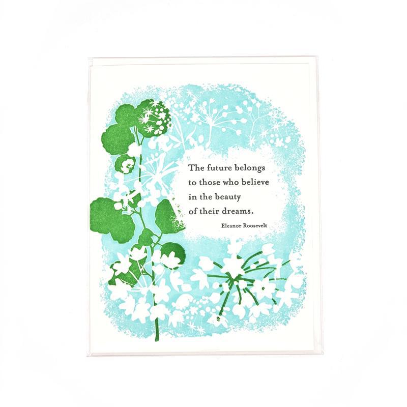 Card - Encouragement - The Future Belongs To (Eleanor Roosevelt Quote) by Ilee Papergoods
