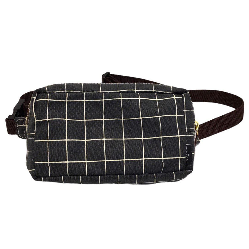 Fanny Pack - Belvedere Dark Gray with White Grid by Maika
