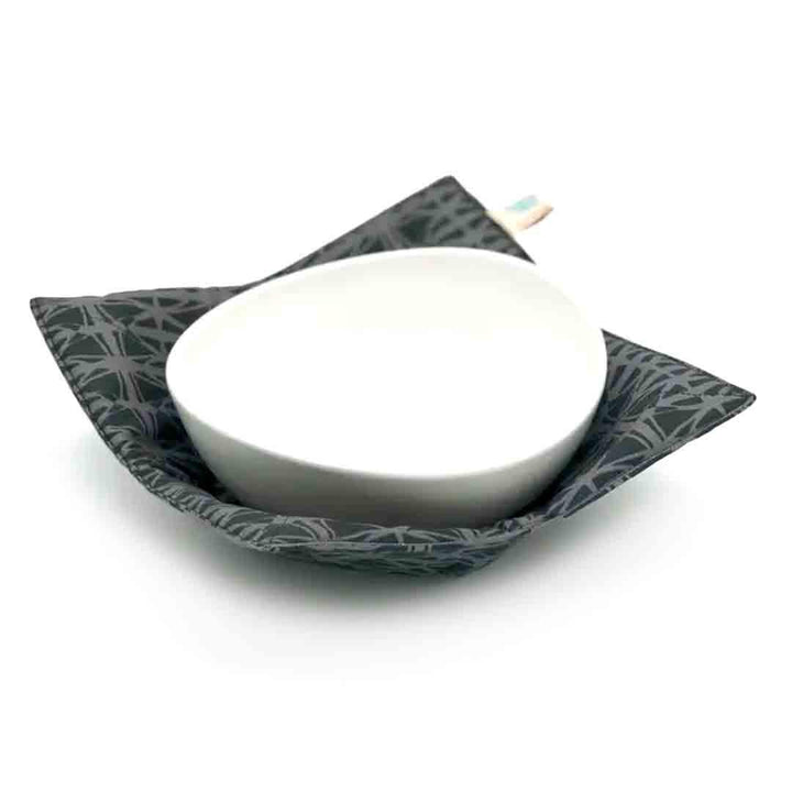 Bowl Holder- Black Stained Glass Microwave Bowl Holder by Shawn Sargent Designs