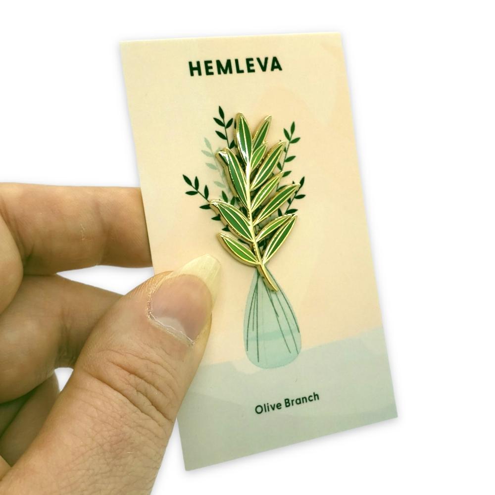 Enamel Pin - Olive Branch by Hemleva