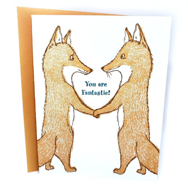 Card - Love & Friends - Foxes You Are Fantastic by Ilee Papergoods