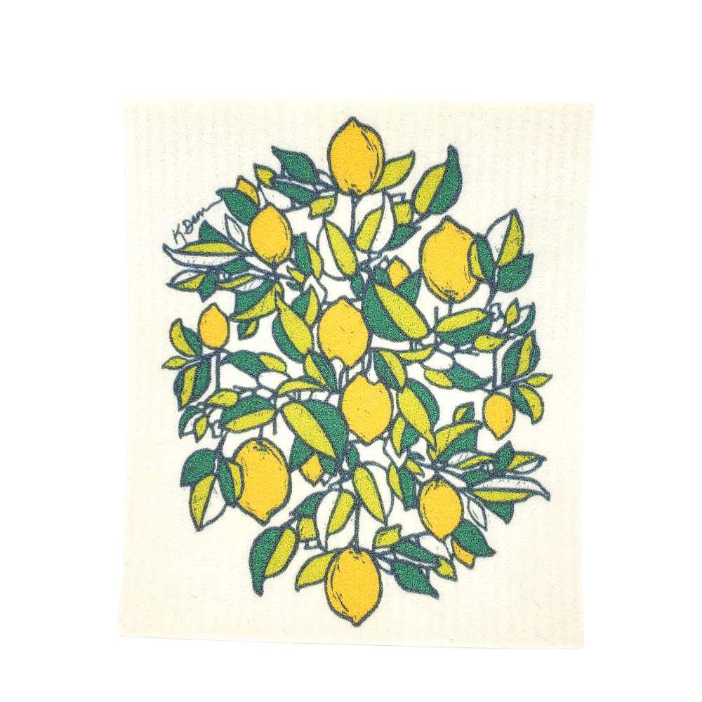 Swedish Dish Cloth - Lemons by Little Green