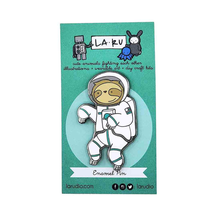 Enamel Pin - Space Sloth by LaRu