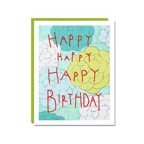 Card - Birthday - Dahlias by Rachel Austin Art
