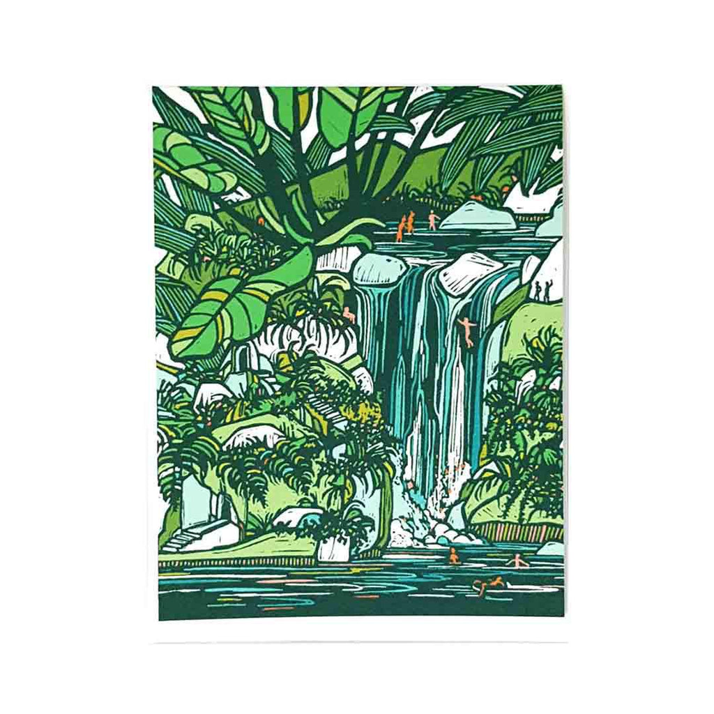 Card - All Occasion - Tropical Waterfall by Little Green