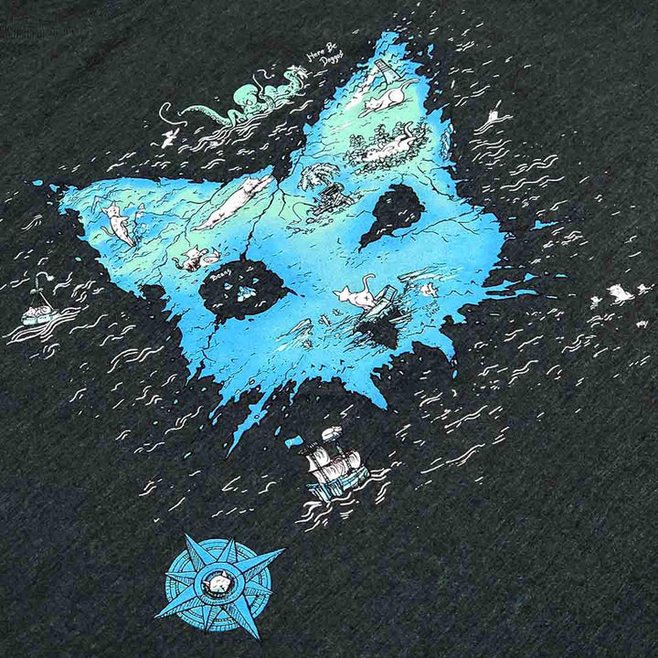 Adult Tee - Catographer Dark Green by Ugly Baby