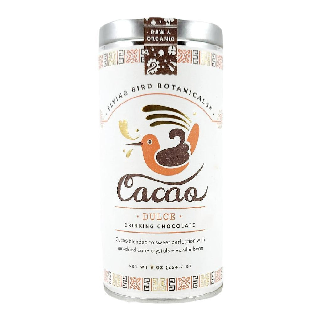 Cacao - 9 oz - Dulce Large Tin Cocoa by Flying Bird Botanicals