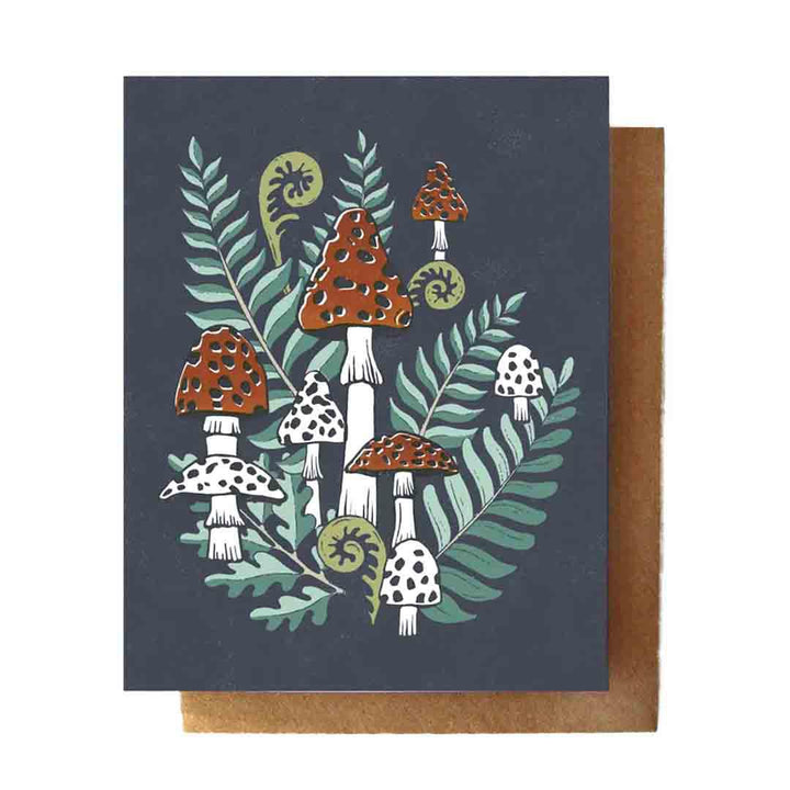 Card Set of 8 - All Occasion - Toadstools & Ferns by Root and Branch Paper Co.
