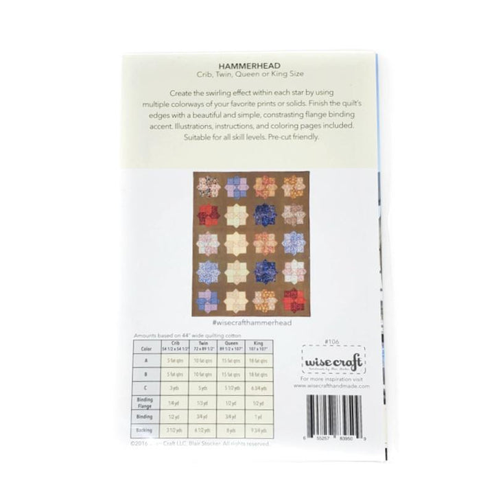 Pattern - Hammerhead Quilt by Wise Craft