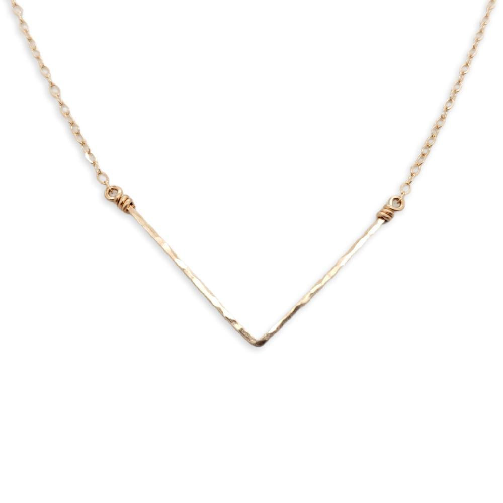 Necklace - Chevron Rose Gold-fill by Foamy Wader