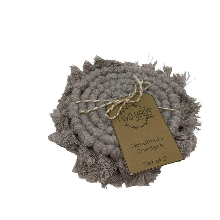 Coasters - Macrame Coasters Set of 2 by Two Birds Eco Shop (Assorted Colors)