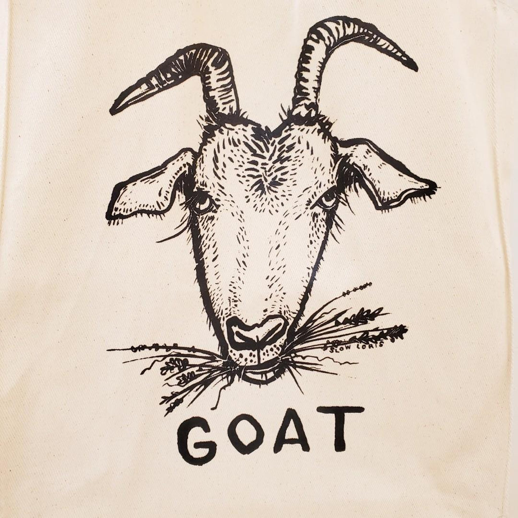Tote - GOAT 100% Cotton Canvas Tote by Slow Loris