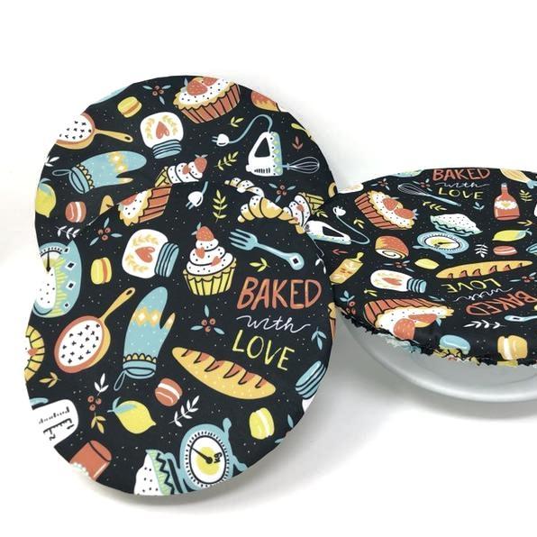 Bowl Covers - Mom's Bakeshop Set of 3 by Semi-Sustainable Goods