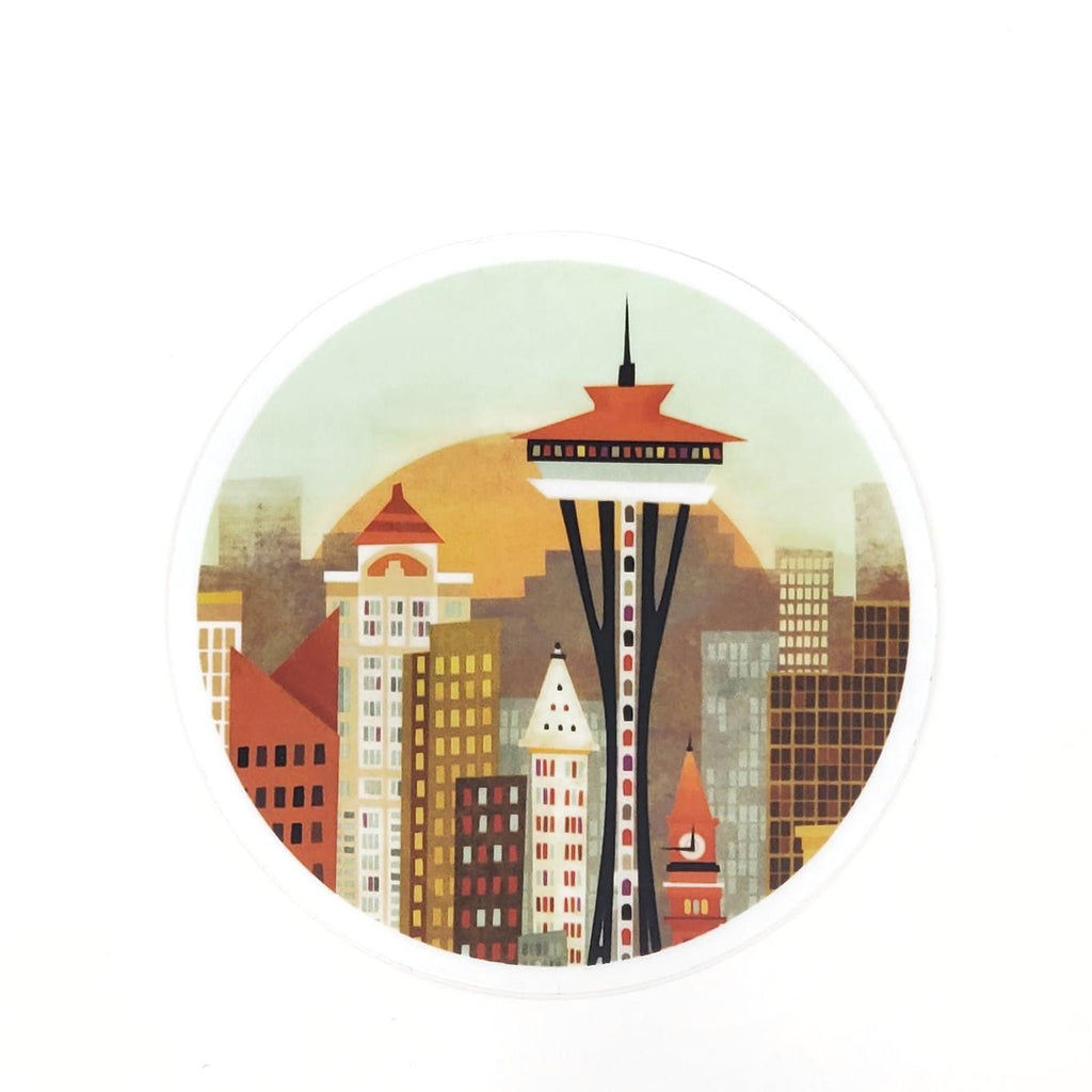 Sticker - Seattle Skyline by Amber Leaders Designs
