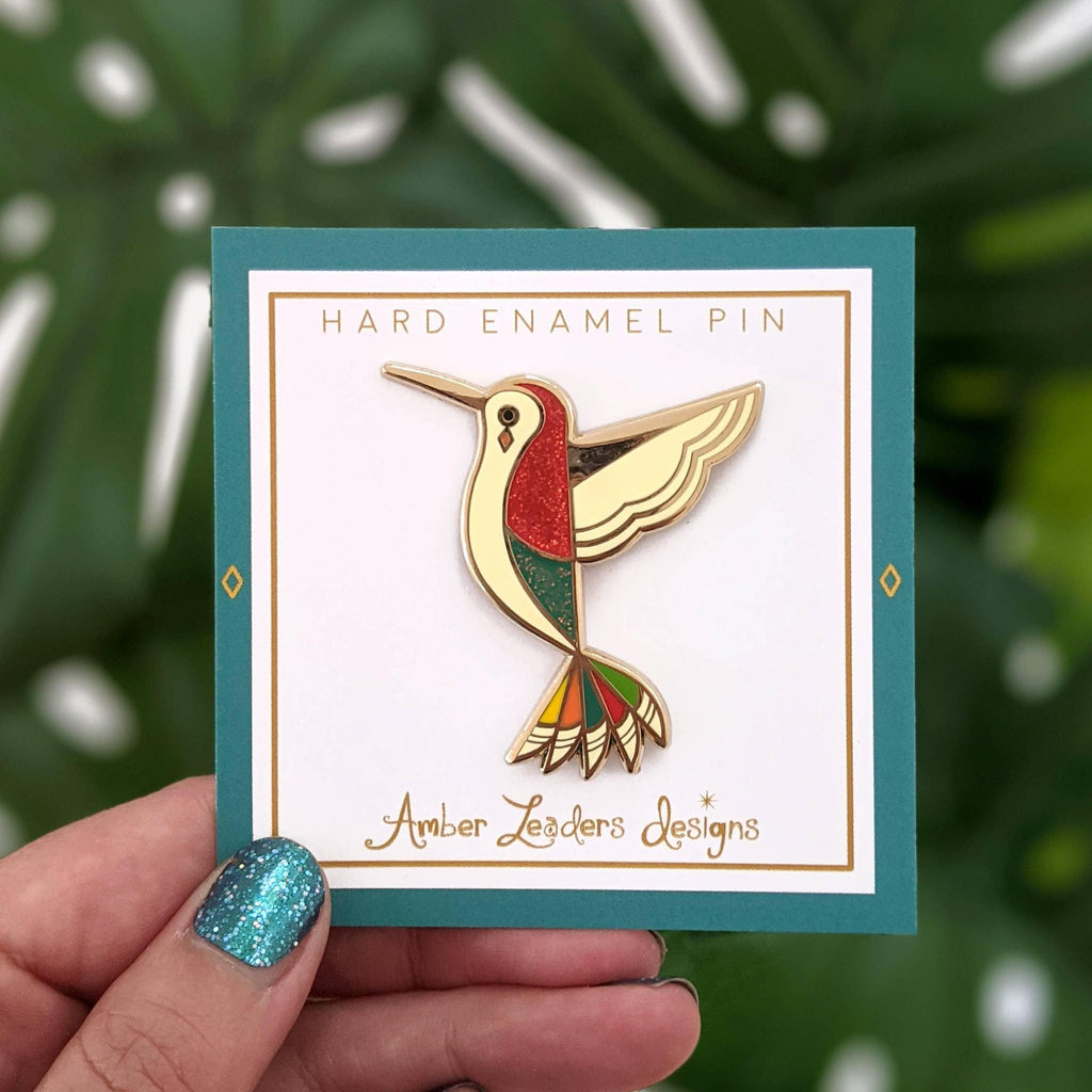 Enamel Pin - Hummingbird by Amber Leaders Designs