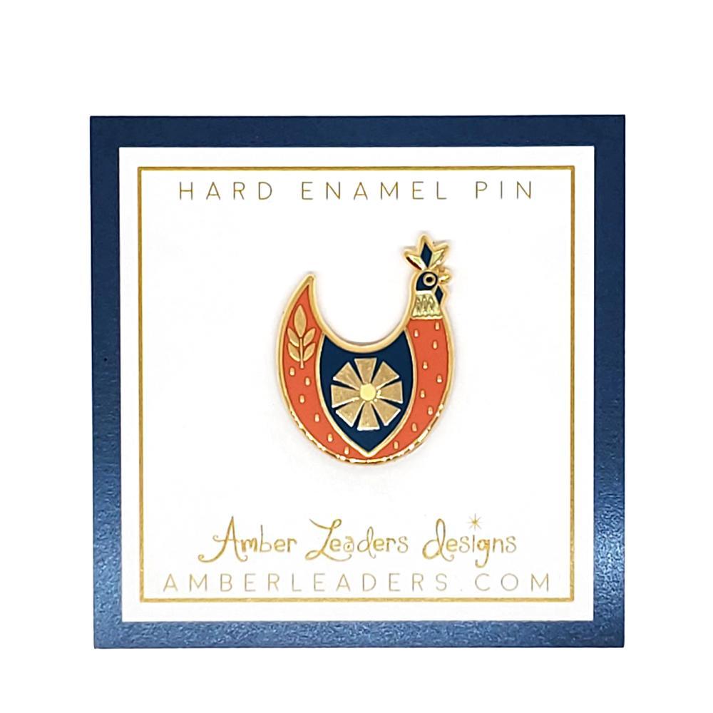 Enamel Pin - Red Chicken by Amber Leaders Designs