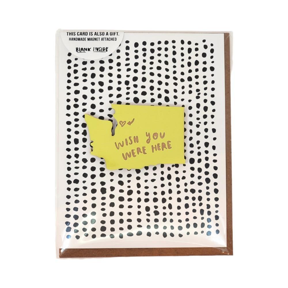 Magnet Card - Wish You Were Here - Spring Green WA State by SnowMade