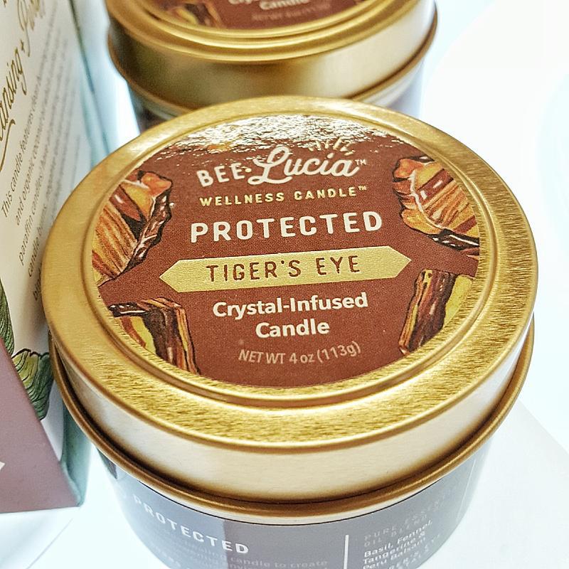 Candle 4oz -  Tiger Eye (Protected) 4oz Travel Tin by Bee Lucia