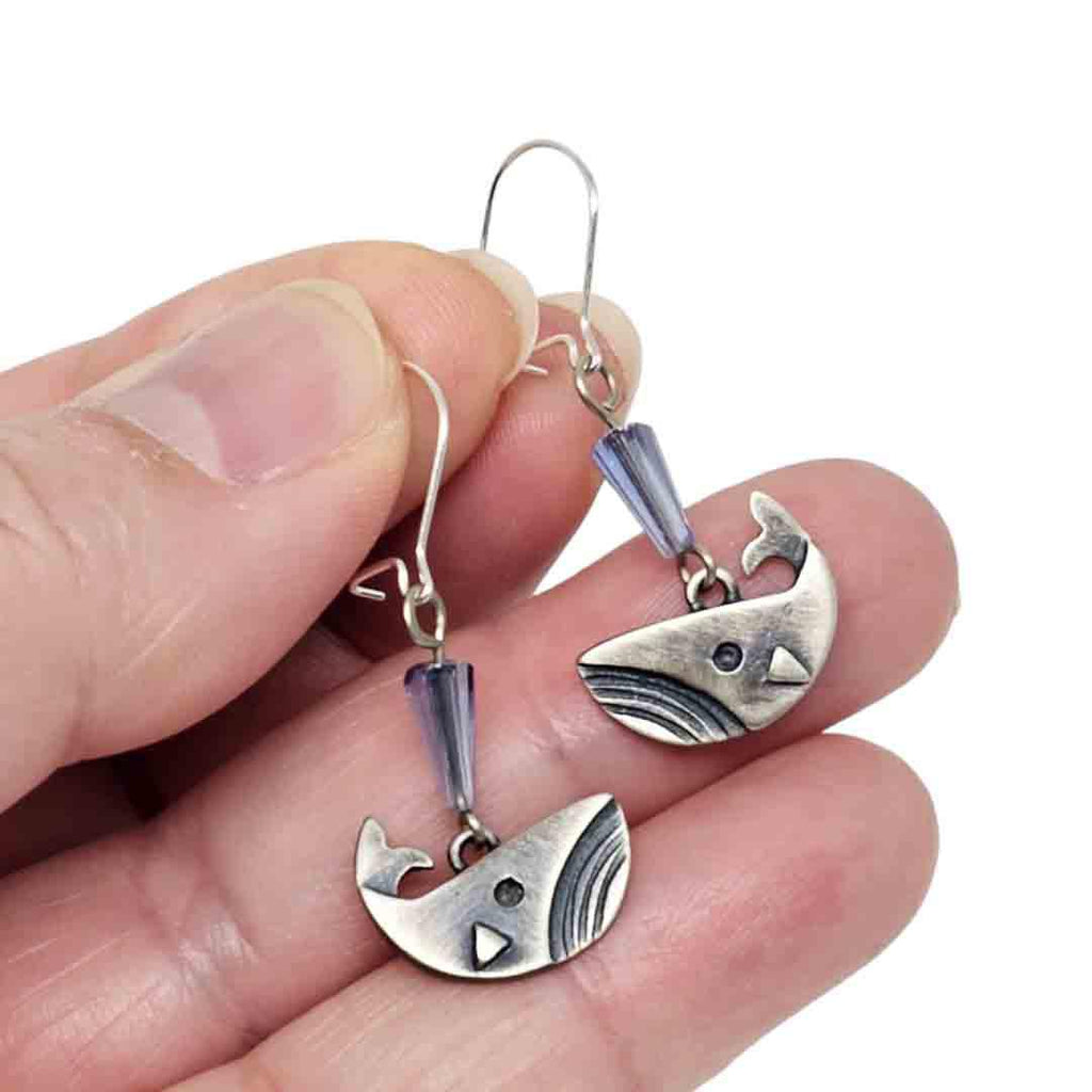 Earrings - Whale (Sterling) by Chickenscratch