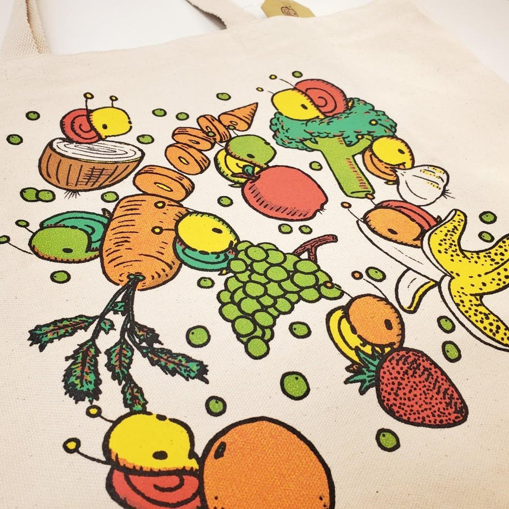 Tote Bag - Fruits with Veggies by Everyday Balloons Print Shop