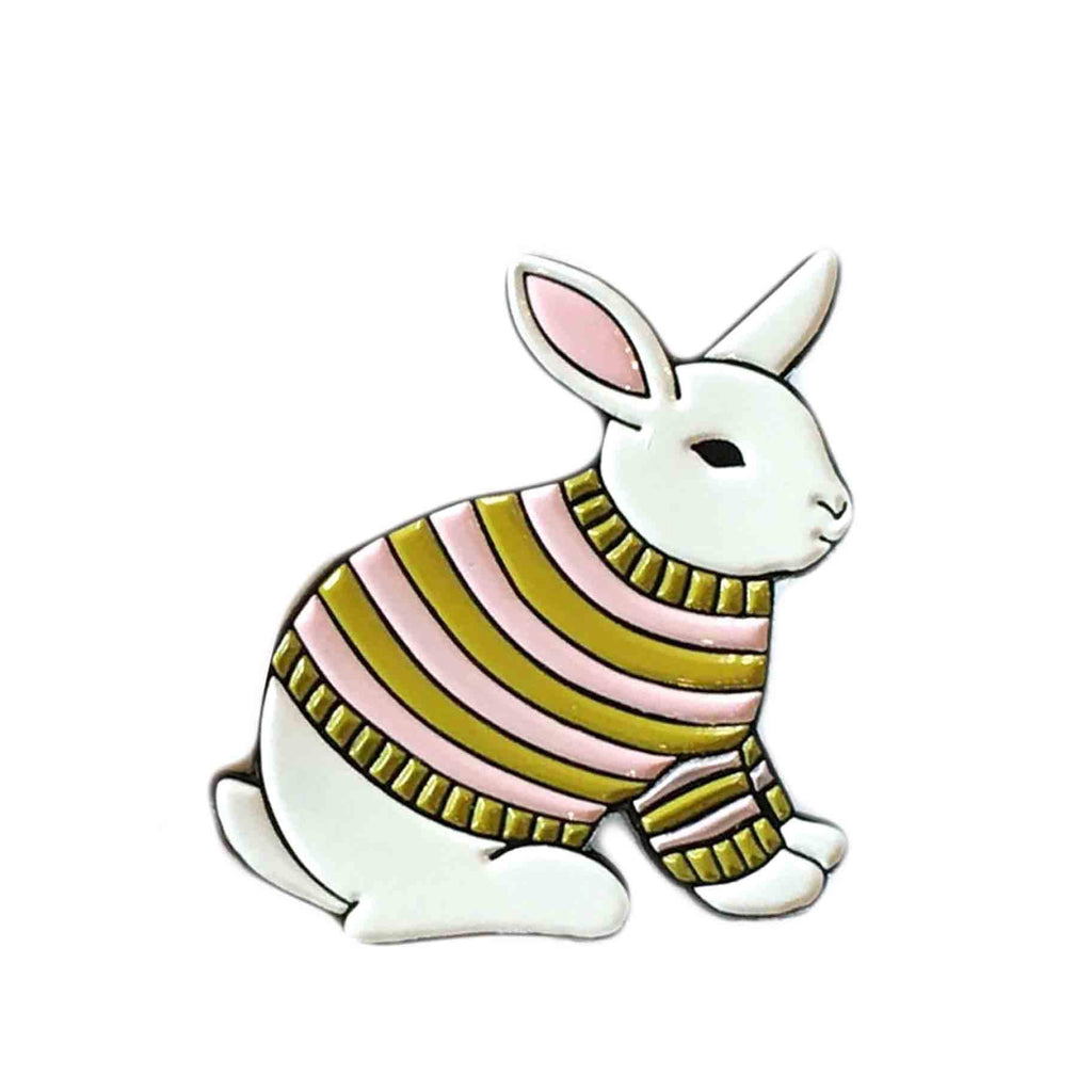 Enamel Pin - Bunny Sweater by Green Bird Press