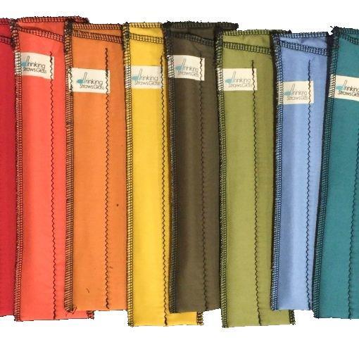 Pouch - Double Straws Carrying Pouch (Assorted Colors) by DrinkingStraws.Glass