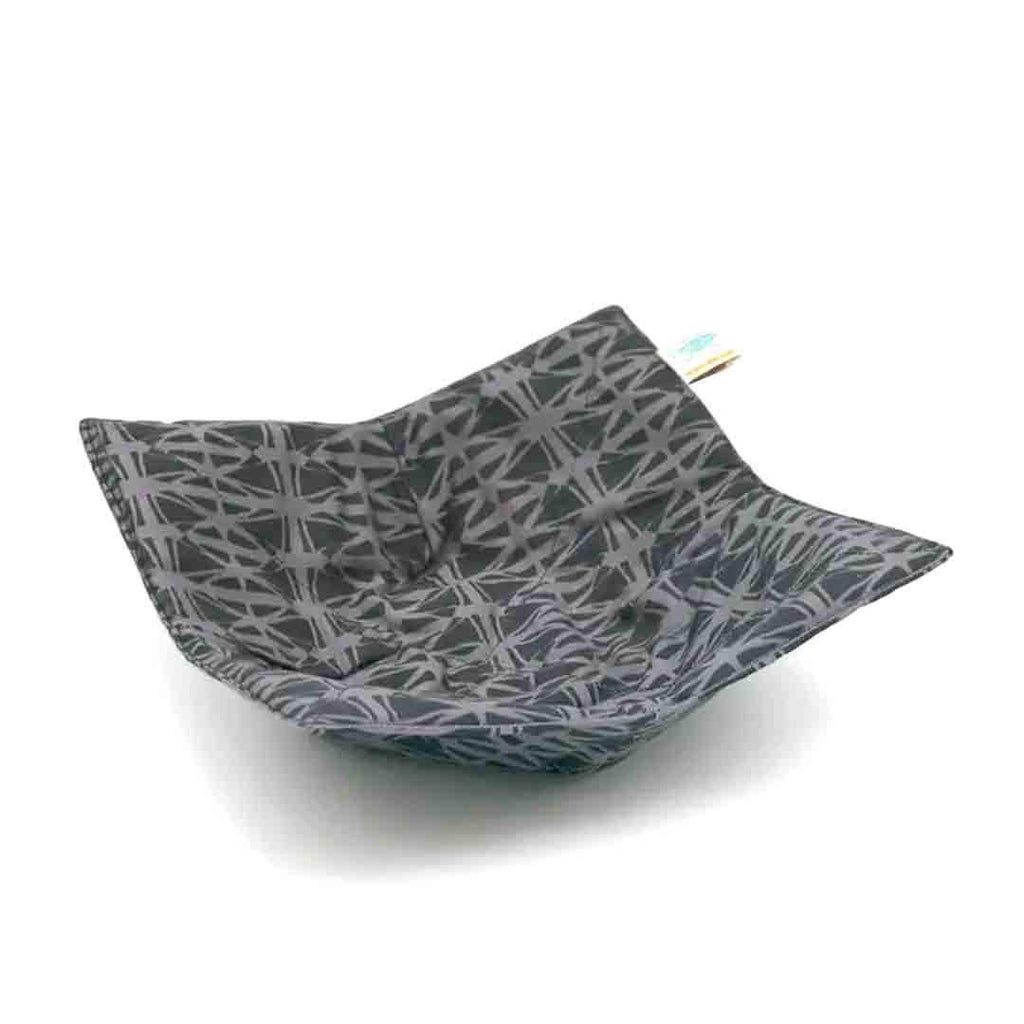 Bowl Holder- Black Stained Glass Microwave Bowl Holder by Shawn Sargent Designs