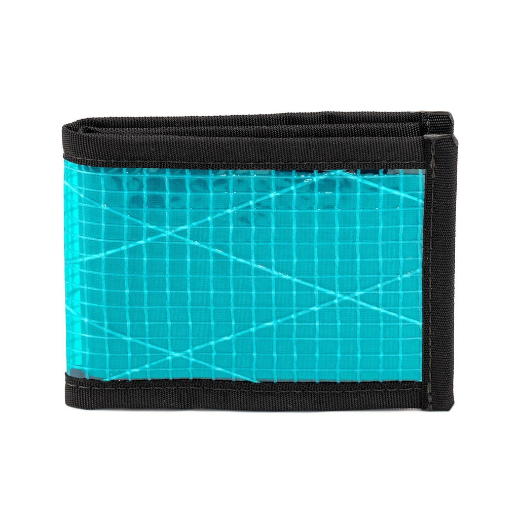 Wallet - Recycled Sailcloth Vanguard Bifold - Cyan - by Flowfold