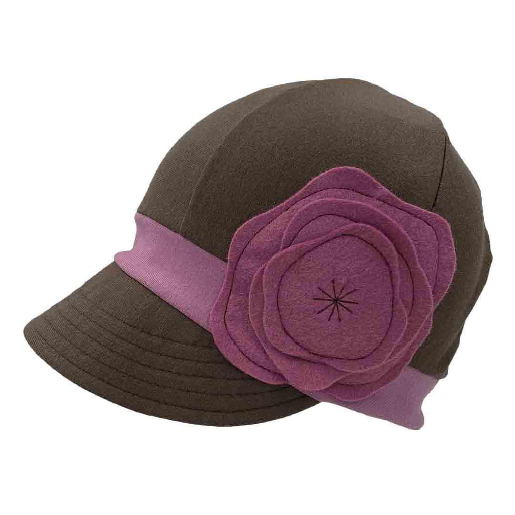 Jersey Weekender - Espresso Brown Amethyst Flower by Flipside Hats